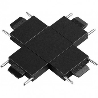 Соединитель с токопроводом "X" NOVOTECH EASY 135270 SHINO NT24 для низковольтного шинопровода IP20 24V черный