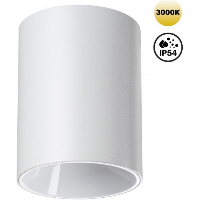 Светильник накладной NOVOTECH RECTE 359420 OVER NT24 000 IP54 LED 15W 170-265V 3000К 1350Лм влагозащищённый белый NV-359420