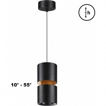 Светильник подвесной NOVOTECH ARISTO 359340 OVER NT24 000 IP20 LED 10W/3W 3000K 1090Лм 170-265V с механизмом регулировки высоты, провод 2м черный