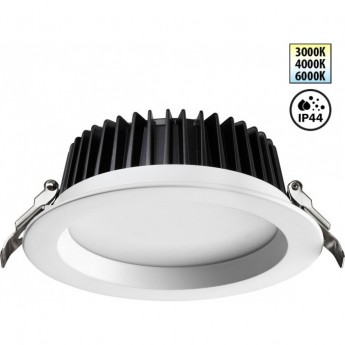 Светильник встраиваемый NOVOTECH DRUM 359415 SPOT NT24 000 IP44 LED 20W 170-265V 3000К\4000К\6000К с переключателем цветовой температуры белый